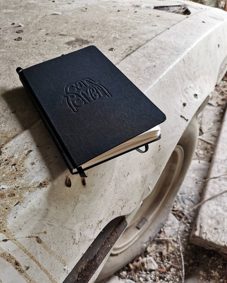 Carpervert's tweet photo. The #CarPervert notebook is still filling up with intel after my mysterious Lambo barnfind video was posted. Info is emerging about the owner(s) and the reasons for it lying derelict for so long. As soon as I can reveal more, I will. In the meantime, here's @LateBrakeShow merch! https://t.co/YYvMQljQuU