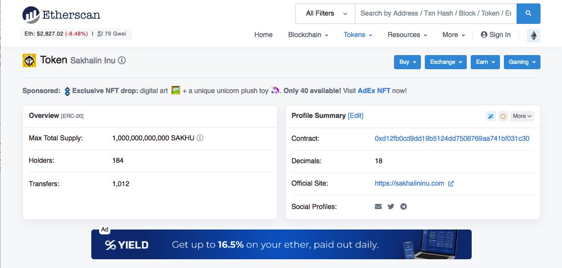 cryptolovett's tweet photo. @SakhalinInu $SAKHU has had their socials updated on @etherscan.

The @DEXToolsApp score has increased and should start creeping higher as the LP increases.

I've been loading the dips because once Coingecko comes it will fly IMO!

MC = 208K USD

#DYOR $FLOKI $ZENY $PAPER https://t.co/PUjbM8xcn7