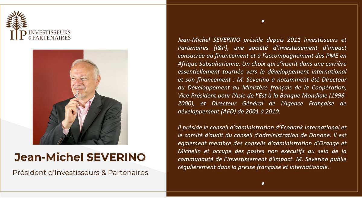 📣 Formation #impactinvestment

La formation démarrera par une introduction animée par Mr Severino sous la forme d'une réflexion sur la valeur de l'impact et les principales questions soulevées par l' #impactinvesting

Rdv les 17, 18 et 19 nov.
👉 Infos : lnkd.in/ggmQNwcw