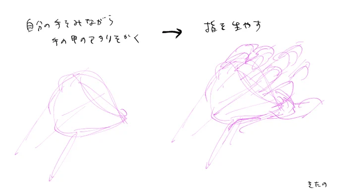 手の描き方 