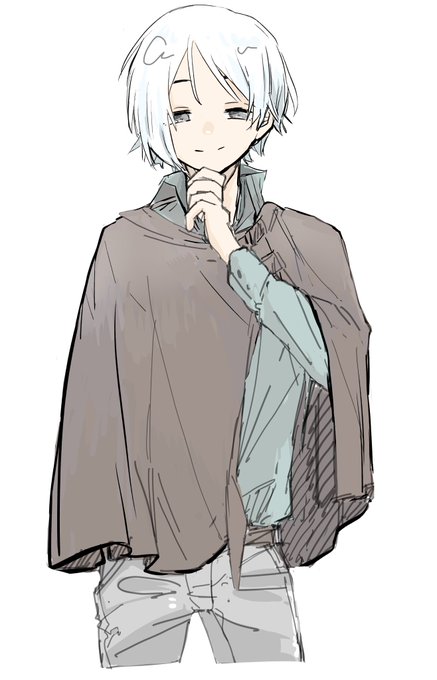 白髪男子のtwitterイラスト検索結果 古い順