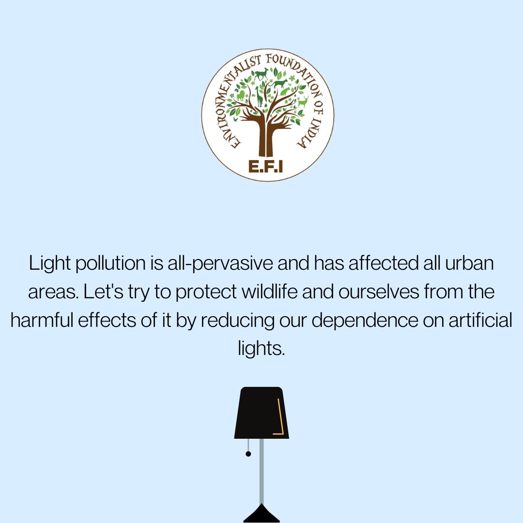 EFIVolunteer's tweet photo. Lights Off! #EnvironComics by E.F.I #FactsFriday
Did you know, the very tube lights and bulbs we use at our households causes harm to the environment?
Want to know the solution? Swipe to see how you can save the environment!
#EFI #EFIComics #Comic #Nature #LightPollution https://t.co/IhqxRsQcZx