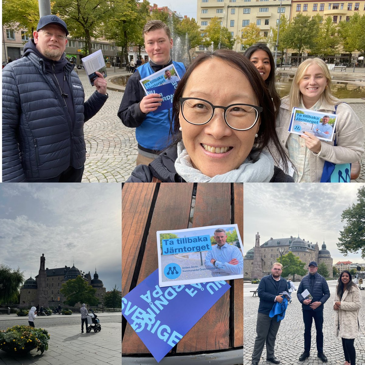 KattisTolgfors's tweet photo. Det ska vara tryggt pÄ gator och torg! #ttillbakajÀrntorget #moderaterna #orebro #orepol https://t.co/W5EonZoLmi