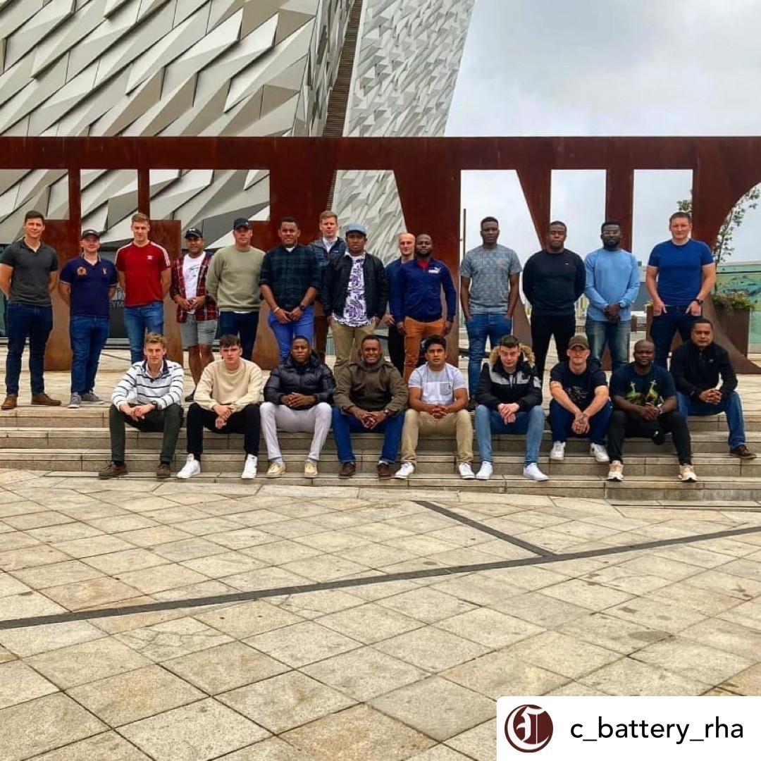 RACPD's tweet photo. A fortnight ago, whilst deployed in Northern Ireland, the Saluting Gun Troop of C Bty RHA conducted a cultural visit to the Titanic Museum. We are delighted to have been able to provide funding for this fantastic trip! 👏 @rhqra #3RHA #personaldevelopment #pdpromotions https://t.co/pvoe8WWfyd