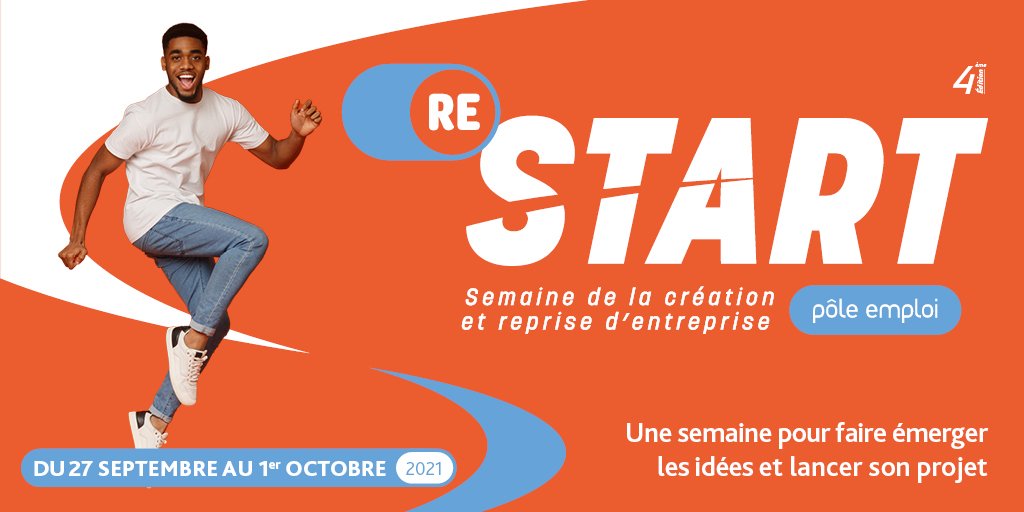 [RESTART] #poleemploi #LaRéunion participe à l'événement #Restart avec des webinaires et rencontres autour de la création d'entreprise les 27 et 28 septembre. Le programme ici > plmpl.fr/c/Lu2eB