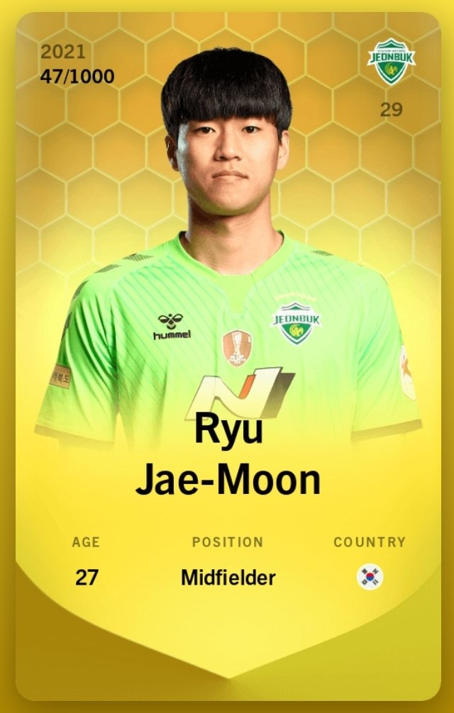 MonsieurRowli's tweet photo. 🔥 Giveaway #3 #Sorare
🟡 Limited
👨 Ryu Jae-Moon 47/1000
📝 Participation : ❤️🔄 et follow
🕒 TAS : 28/09 au soir

📢 Ryu participe régulièrement aux matchs de son équipe, ça peut dépanner. 🙏🔥⚽

Pour me rejoindre : https://t.co/D9E6T9BLdV (+ mon tweet 📍) 

GL à tous 💪🍀 🦊 https://t.co/ngo9HnEp9K