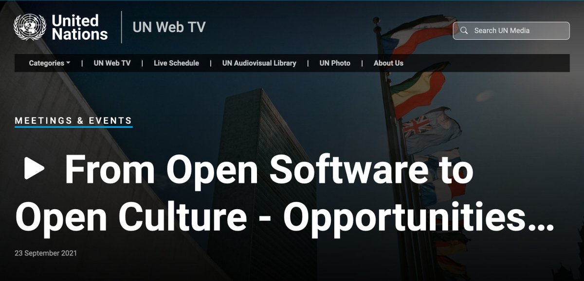 DPGAlliance's tweet photo. Did you miss this week's "From Open Software to Open Culture" event?
You can catch the recording of this important discussion, including opportunities for the UN to further integrate #OpenSource, here: https://t.co/FOxNzEcFVP
#OS2OC #UNGA76 https://t.co/dKXJeOwpkR