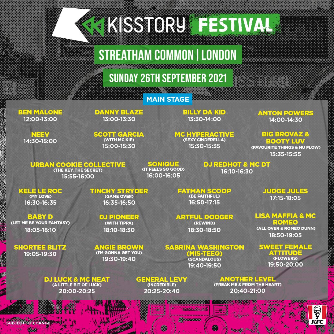 playkissuk's tweet image. SUN - Set times