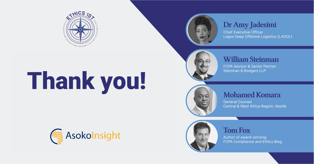 cipe_ethics1st's tweet photo. Thanks our advisory committee members and to our partners for an engaging session on the benefits of #Ethics1st!
We're pleased to be working with you all.
Remember, you can learn more about #Ethics1st and register here β https://t.co/a0IqahfQmq
@CIPEAfrica | @AsokoInsight https://t.co/oa9iodjuAe