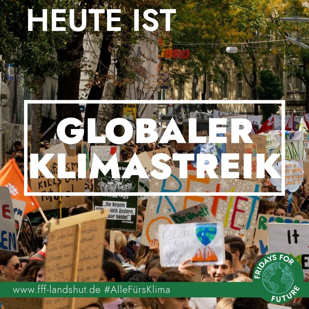 LandshutFFF's tweet photo. 🌎🌍🌏 HEUTE 🌏🌍🌎

No further explanation needed.

⌚ 14:00 Uhr 
📍 Untere Altstadt, Nähe Rathaus

Wir sehen uns auf der Demo!

!B
#FridaysForFuture #AlleFürsKlima #Landshut https://t.co/1D3elSpYlX