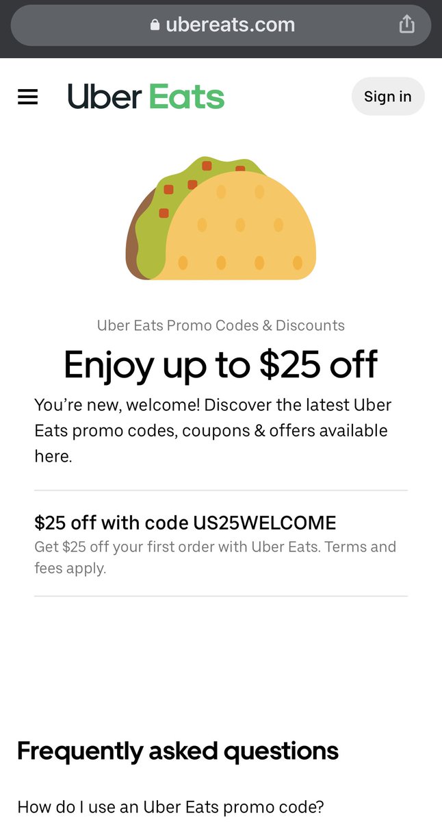 ASK0545's tweet photo. @UberEats Dear UberEats, Per your website new user promo US25WELCOME is active yet it does not let me use and it says expired. Could you please let me know if this promo is still active. Thanks https://t.co/omBzxRQSQr