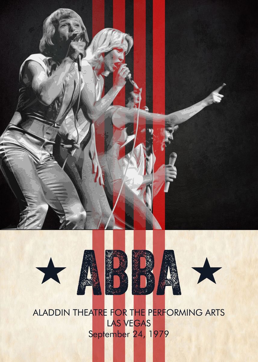 Poster for the @ABBA concert in Las Vegas on the 24th September 