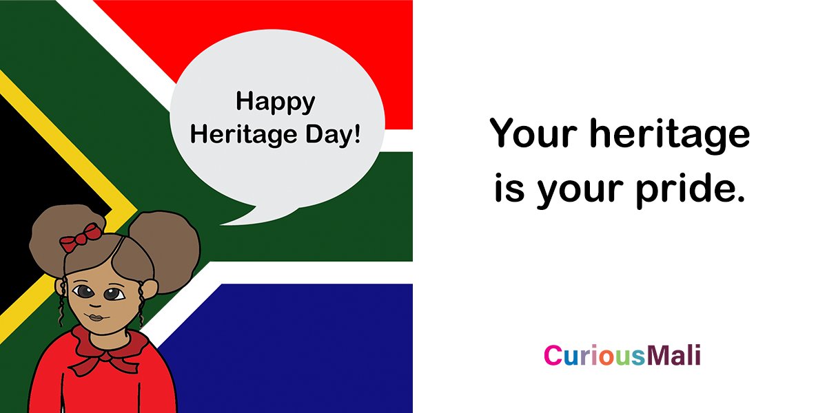 MaliWantsToKnow's tweet photo. Take pride in your heritage by knowing where you come from. Celebrate it and learn about other cultures and traditions. #HeritageDay https://t.co/Skj6yCjB8x