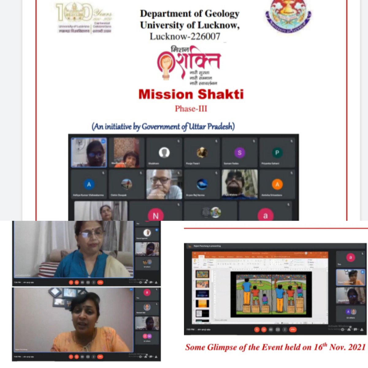 lumissionshakti's tweet photo. #MissionShakti report
Program held @lkouniv 
Department of Geology
#GenderEquality
#WomenSensitization
@UPGovt https://t.co/hPjyOEsgQg