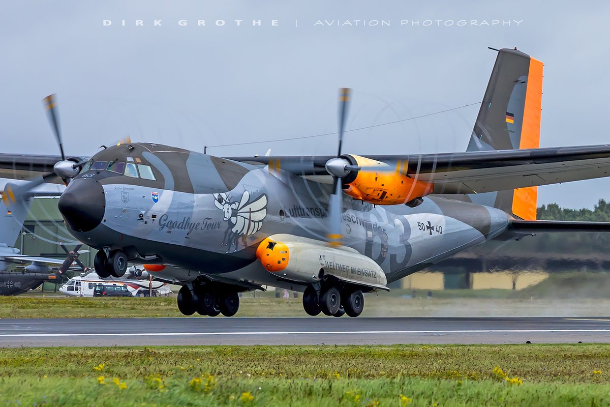 digro65's tweet photo. FLYOUT - the end of C-160 Transall in Germany yesterday at @Team_Luftwaffe #LTG63 Hohn, it was raining cats and dogs but worth the visit - goodbye Transall... https://t.co/NhyOMb4sRu
