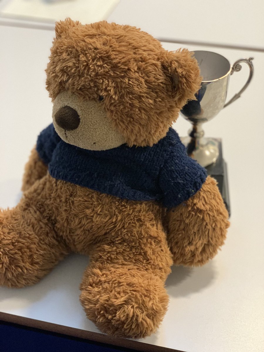Class8St's tweet photo. Guess whose company we earned this week! For 99% attendance Giles the Bear gets to stay in Class 8 - hope he doesn't have a cold .... https://t.co/FhWw2rFN9S