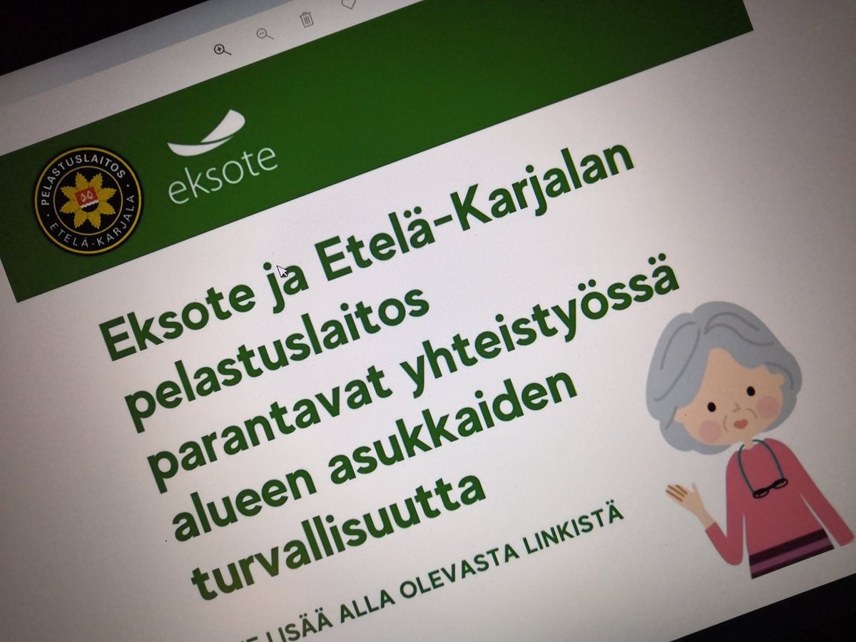 TimperiM's tweet photo. Tätä luvassa #joukkuepeliä - hankkeen tiimoilta! Olkaa kuulolla! Mukana @Eksote ja @EKpelastus. Ajan kuluksi voit käydä kurkkaamassa ja testaamassa kodin asumisturvallisuutta https://t.co/vEs7cuGcRq
#digi #soteuudistus https://t.co/bF82rlWGvC