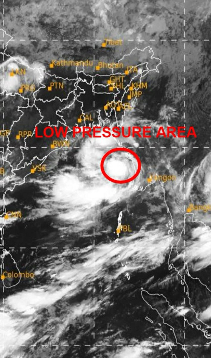CycloneAnalyser's tweet photo. Latest Observation revealed that a #Lpa has formed over East Central #BOB with a obscured LLC extending upto upper troposphere, #JTWC designated it as Invest #96B , the system looks like well organised &amp; will strike #Odisha in Sunday, Shear is low &amp; SST is 29-30°C ahead it. https://t.co/XsLBcNx5Rk