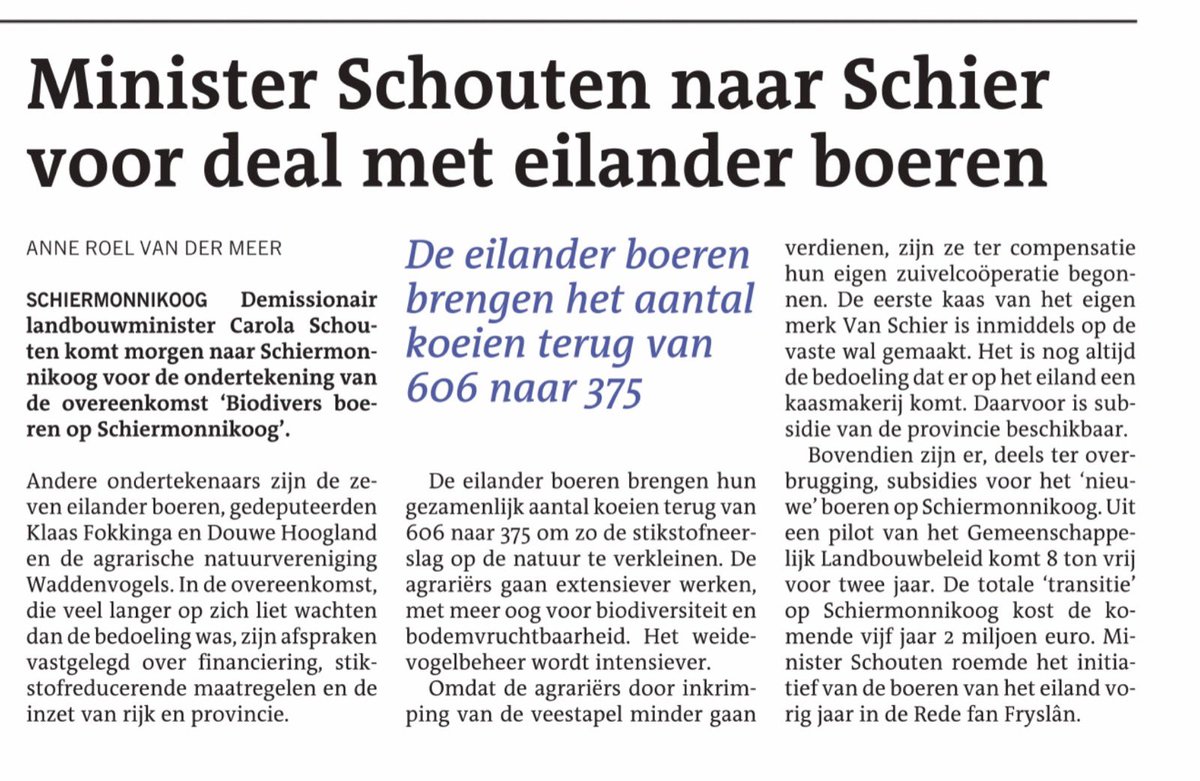jwerisman's tweet photo. Mooie mijlpaal en complimenten aan de #boeren mooi voorbeeld voor andere plaatsen in Nederland om fors #stikstof te reduceren https://t.co/yBNf516jDZ