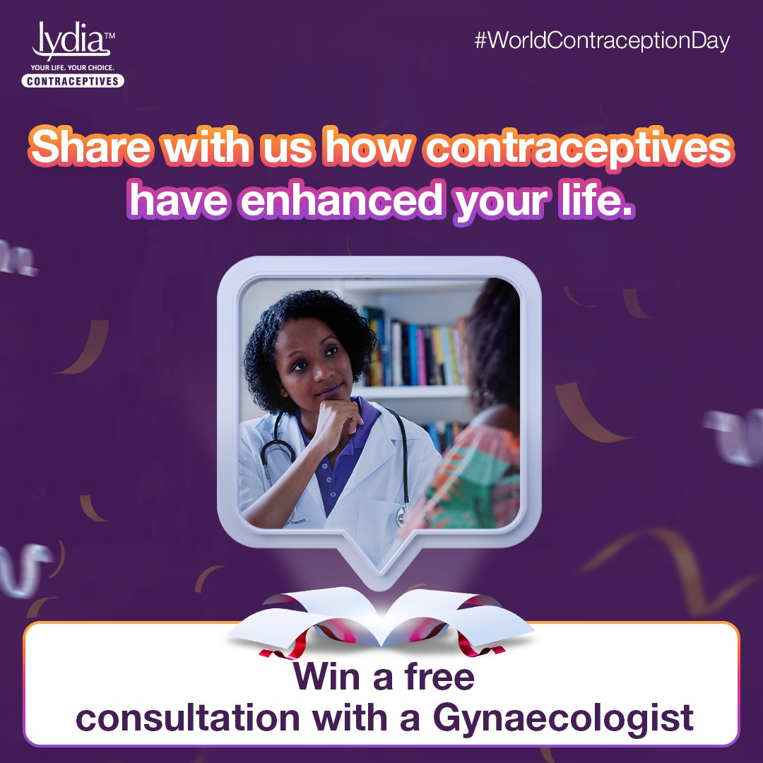 LydiaEA_'s tweet photo. As we celebrate World Contraception Day on 26th September, Lydia Contraceptives world like to reward 6 ladies with a free gynecologist consultation and administration of a Lydia Contraceptive of their choice. To stand a chance to win follow all the instructions #bealydiawoman https://t.co/GMXeqBhJLa