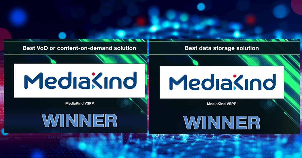 Media_Kind's tweet photo. 🏆 🏆 MediaKind wins two 2021 #CSIAwards!!! We are proud to share that we have won two 🏅 🏅 awards ‘Best #VoD or content-on-demand solution’ and ‘Best #Data Storage Solution’ for MediaKind #VSPP solution. More: https://t.co/K5vD0SWReF 
#Innovation #Awards #DataStorage #Content https://t.co/rm5mhV5wdI