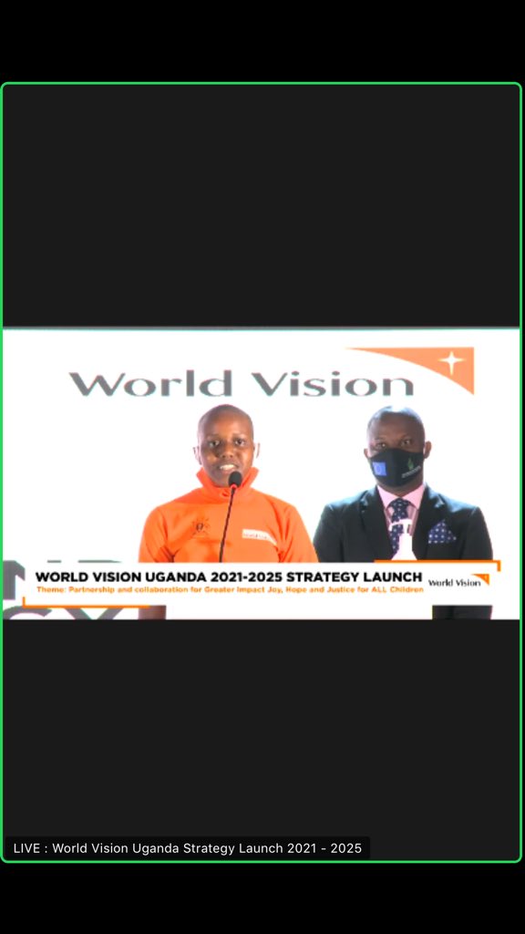 joan_kem's tweet photo. Walder Namuyiga,a 15 year old and one of the Children benefiting from @WorldVisionUg’s Education programmes leads us through the National Anthem at the Strategy launch.
Join the conversation virtually via https://t.co/Y6SpBhribG 
#WVUStrategy #WeAreWorldVision #Partnership4Impact https://t.co/BE1XnFTvl5