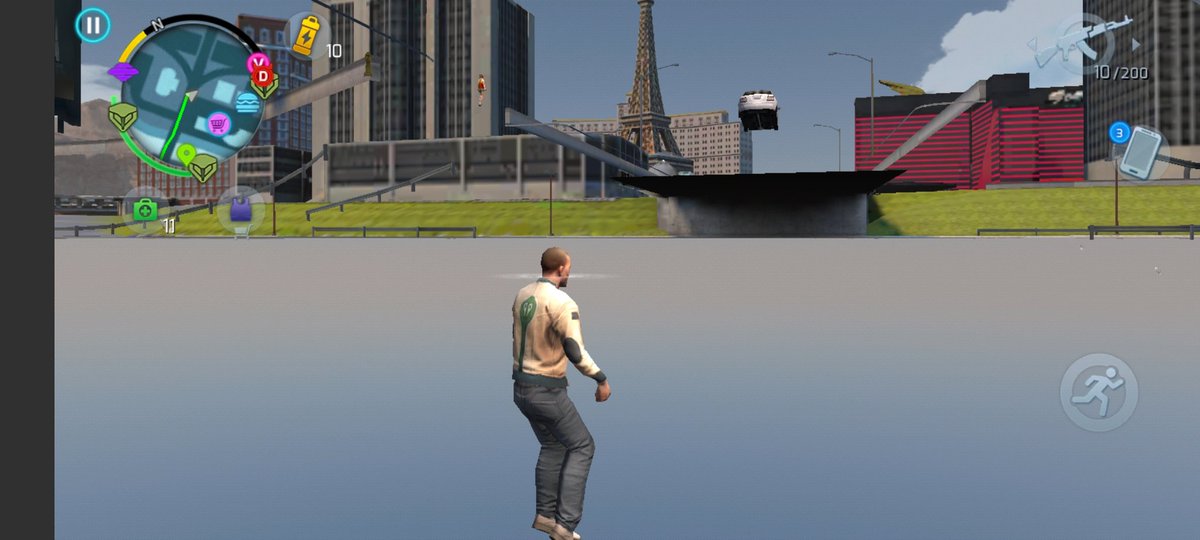 mrdapper26's tweet photo. @GameloftIN Suddenly I have met an accident with the front wall of Vegas Bank with my 5 star Car and got stuck inside land water....as you can see in the pics ... Is this known issue..are you aware of it? https://t.co/gEbTtnGNRn