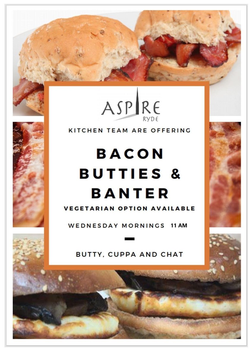 Now that summer is over and we have finished our Summer Food and Fun, we are starting back our Bacon Butties and Banter group at 11am tomorrow. On weekly. Come join us for a cuppa, a butty and a chat!