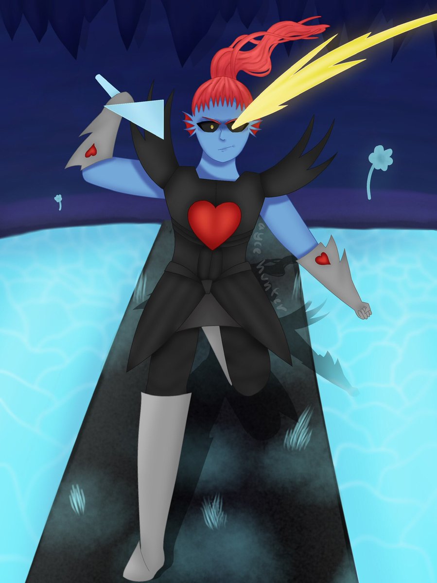 Rahunter9's tweet photo. Drew Undyne the undying because I can 

#undertale #undertaleFanart https://t.co/0YMeUEiPmt