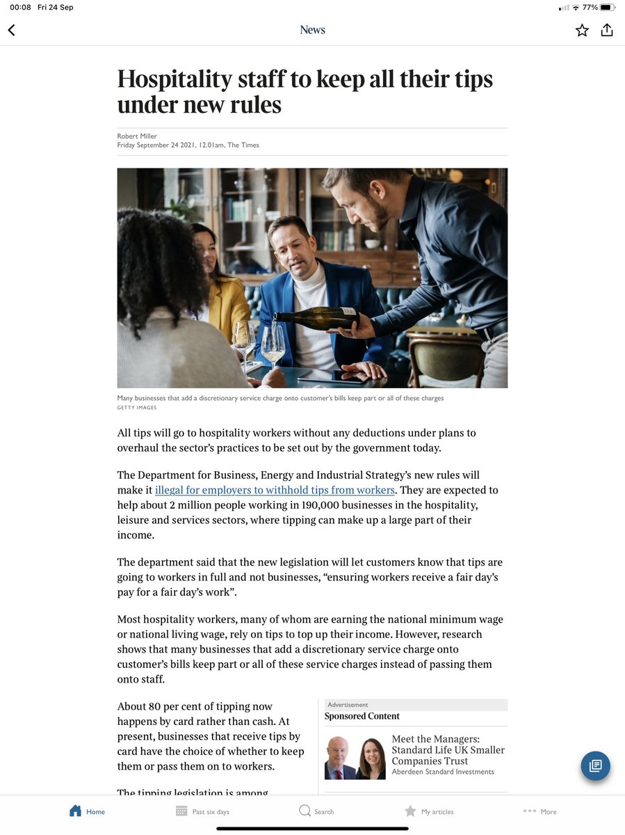 We have 3 pubs and our colleagues have always received 100% of their tips. Customers give a tip to say thank you to the team who’ve helped them have a great experience, not those sitting in the office.