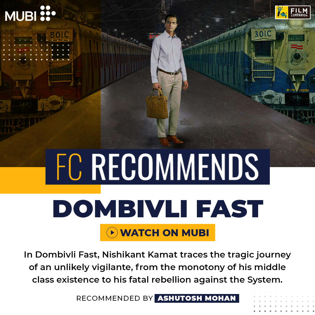 FilmCompanion's tweet photo. A retelling of ‘Falling Down’, this drama about a principled Mumbai bank clerk tired of the bribery is @notashutosh’s recommendation on #FCRecommends. Watch #DombivliFast on @mubiindia now. #branded https://t.co/cdyqn45YXv