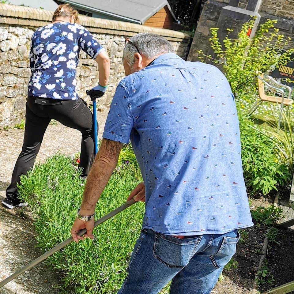 Some action from our gardening team