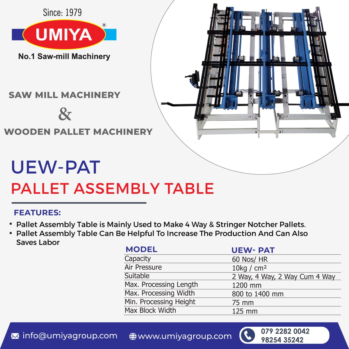 UmiyaWorks's tweet photo. A Leading #Manufacturer of #PalletAssemblyTable from #Ahmedabad
๐ฒ+91 9825435242
๐https://t.co/CpjtAXL5wi
#UmiyaEngineeringWorks #UmiyaWorks #BuyPalletAssemblyTable #PalletTable #PalletAssemblyMachine #Woodworking #Manufacturer #MetalPallets #PalletAssembly https://t.co/LgR6Bk0qB0