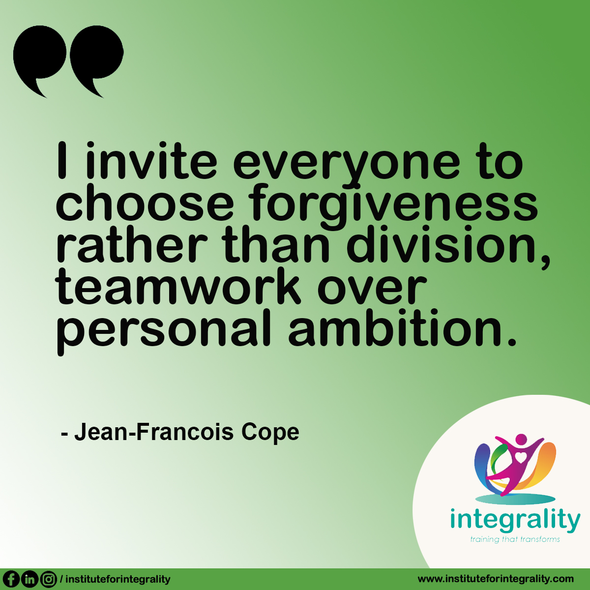 Integrality1's tweet photo. "Happy Friday!
Allow us to share with you our THOUGHT OF THE WEEK.
Do you agree? Or disagree? Let us know what you think?
We would like to hear from you! Using the chat box, please share with us your answers.
Have a wonderful weekend, everyone! https://t.co/KISSU4aUnJ