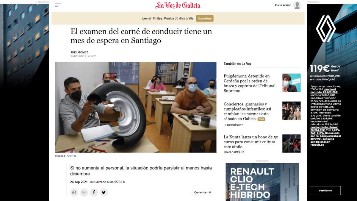 InfoCnae's tweet photo. 🛑Continúan las largas listas de espera para presentarse al examen de conducir. 

🙏Solicitamos a @interiorgob que los examinadores que quieran puedan realizar horas extras. 

📱Una noticia de @lavozdegalicia 

#DGT https://t.co/KYaKD0Cn8f