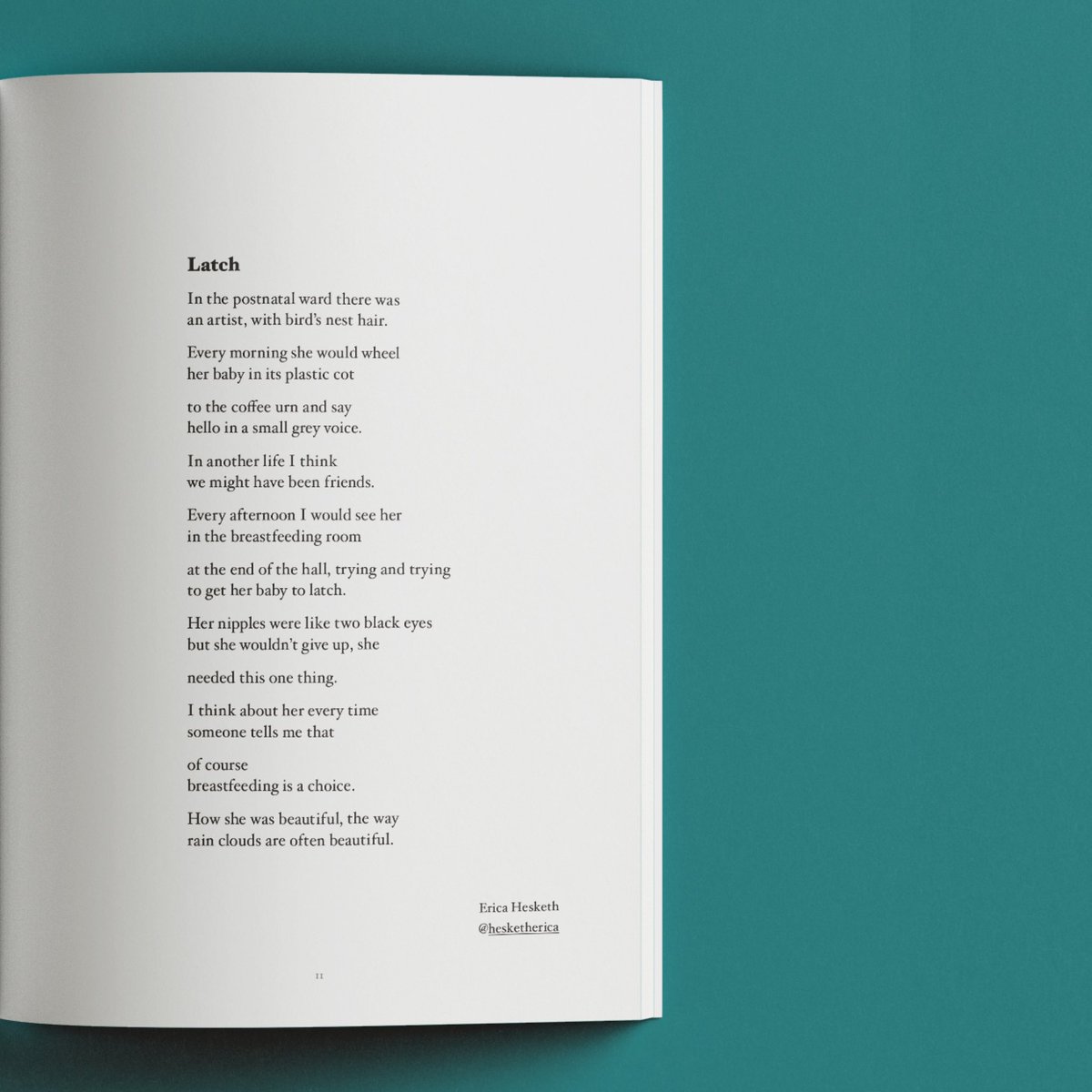 Today I’m sharing this beautiful poem ‘Latch’ by @hesketherica which features in our new poetry zine ‘choices’. Guest edited by <a href="/MissLizBerry/">Liz Berry</a> with a foreword by <a href="/ElianeGlaser/">Eliane Glaser</a> and published for <a href="/PoetryDayUK/">National Poetry Day</a> the zine is available to pre-order now here: themumpoempress.com