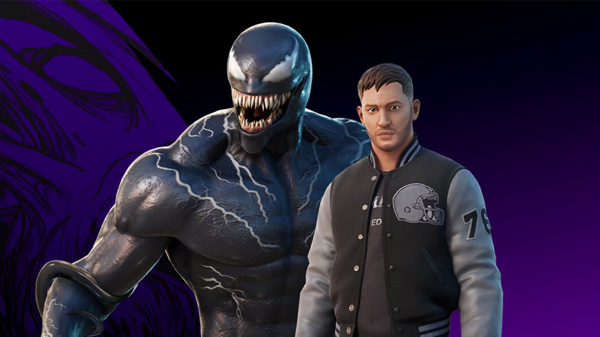 VideoGamesFlash's tweet photo. Fortnite Adds Venom: Let There Be Carnage and Tom Hardy-Inspired Venom and Eddie Brock Outfit: In celebration of Venom: Let There Be Carnage, Fortnite has added a new Tom Hardy-inspired Eddie Brock Outfit that features a Venom Unleased Emote that will… https://t.co/ug4J0Iodq8 https://t.co/qE3kh4iRnm