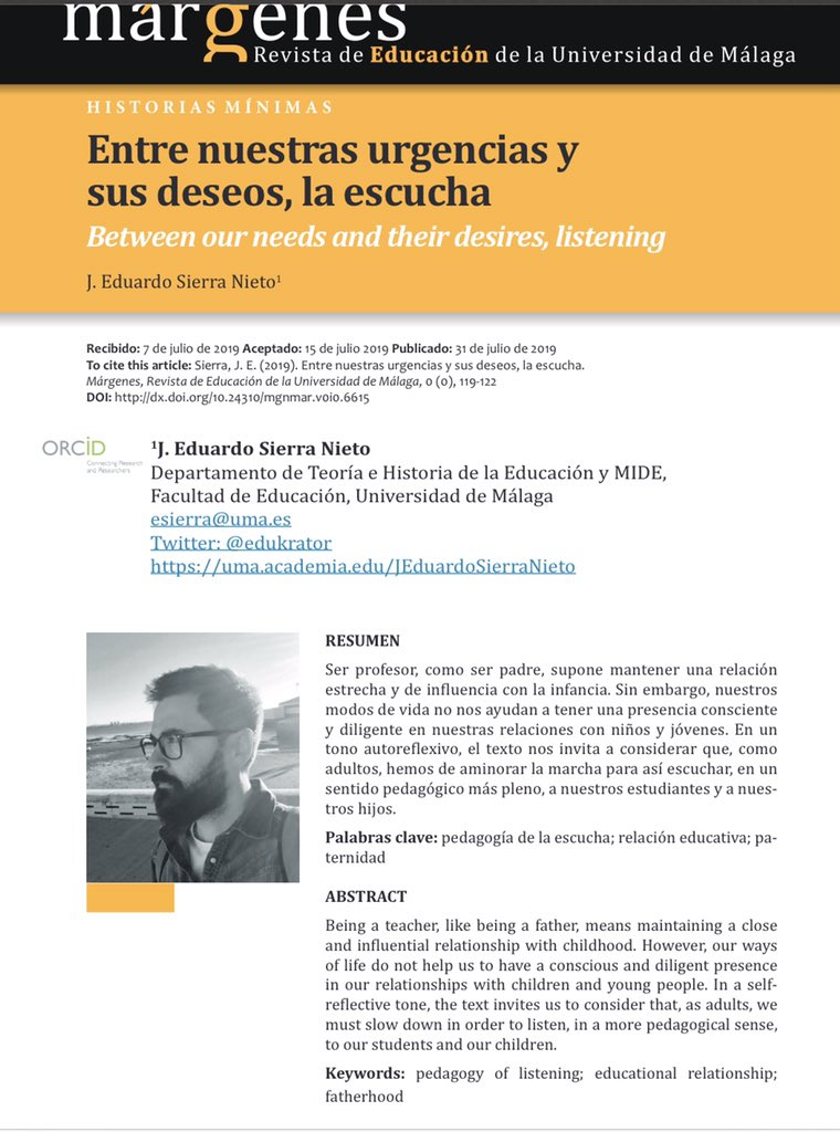 edukrator's tweet photo. ¿Y si en definitiva se trata, como ya nos invitó a considerar Gianni Rodari, de no perder nuestra oreja verde de niño para poder así escuchar el mundo como ellos lo hacen o, al menos, para tomar más en serio cómo viven, sienten y aprenden los más pequeños? https://t.co/cOTF4L1cIH https://t.co/YcHmh3GyMc