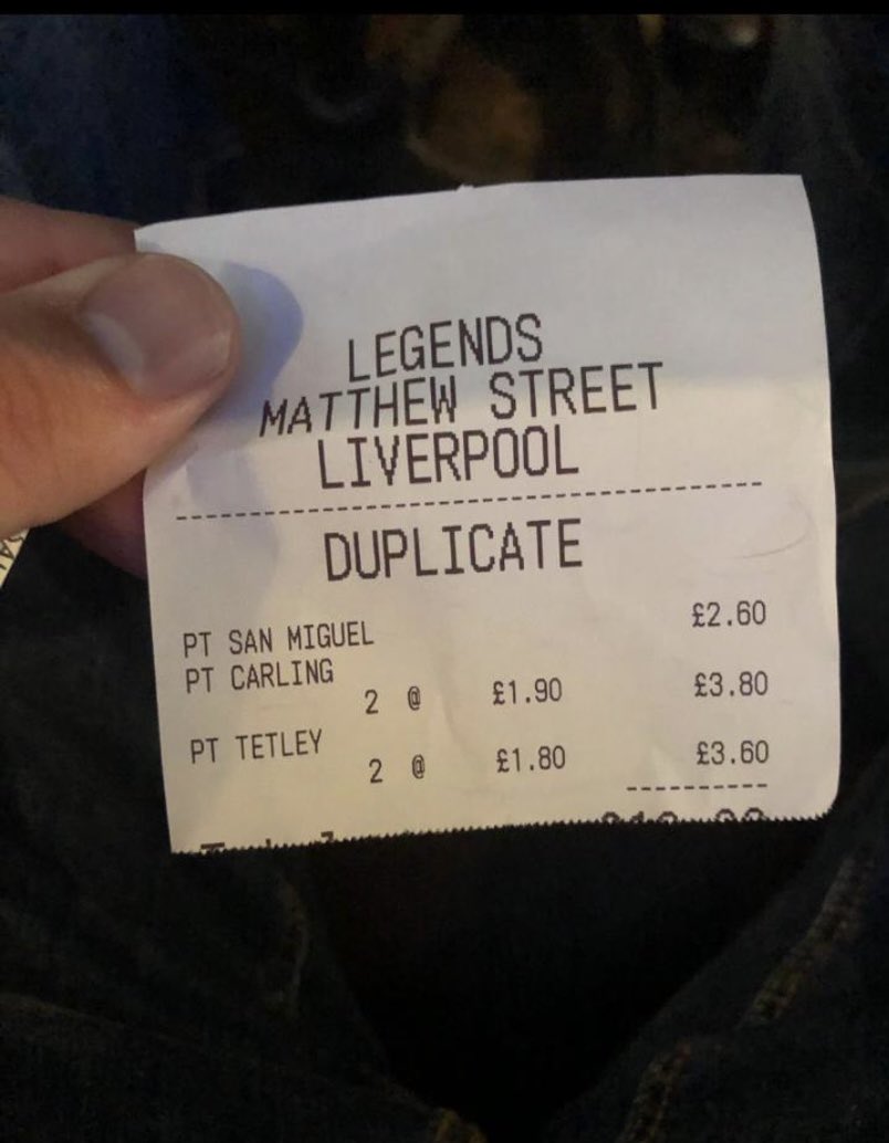cmolloy06's tweet photo. @AllisonMorris1 Got 5 pints for £10 in matthew street a while back, good value compared to here. https://t.co/u7VYd5eJeZ