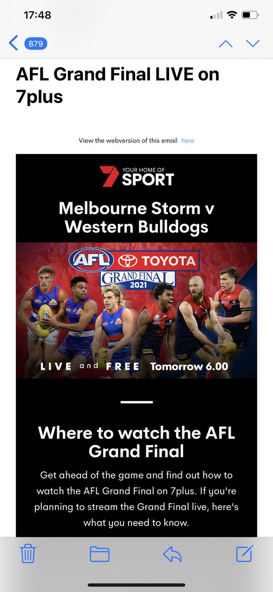 dickinsonmark's tweet image. @BobandAndySEN I got that email too! 🤔 #AFLGF #7sport #wrongcode #thestorm