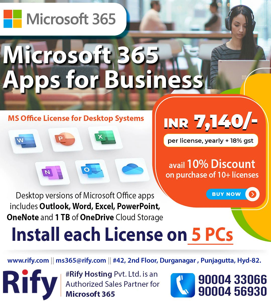 rifyhosting's tweet photo. Microsoft 365 Apps for Business - Desktop version Microsoft Office - Install on 5 PCs with One License.#Microsoft365 #OneDrive #MicrosoftExcel #MicrosoftPowerPoint #MicrosoftTeams  #PowerPoint, #Excel, #Word #Microsoft #Outlook #MicrosoftOutlook #RifyHosting #MicrosoftPartner https://t.co/UO6xfW3Jto