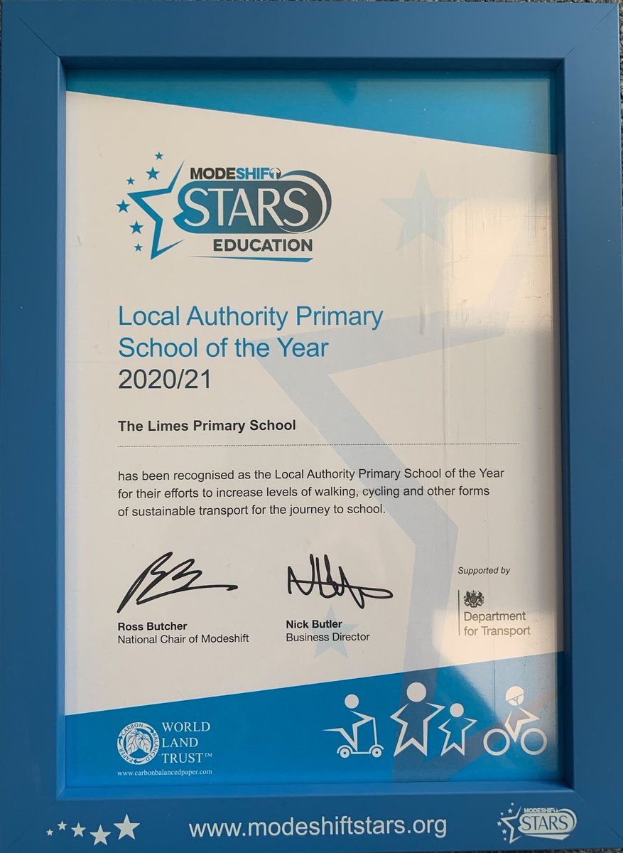 We've won an award!  We are Suffolk's Primary School of the year for sustainable travel! A huge well done to all involved for their commitment to environmentally friendly methods of getting to school! (And a big well done to Miss Rowan, who leads the charge!) 🚶‍♀️🚶🌍🚴🚴‍♂️🌍🛴🛴