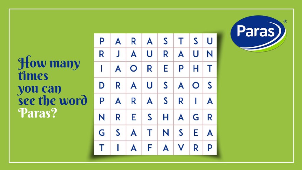 parasdairy1960's tweet photo. It’s Fry-day and it’s time to fry your brains with our fun Friday quizzes. Mention how many times you saw the word PARAS and be the Paras Dairy Champ.
#Paras #Gheeisgood #FridayFun #EatHealthy #SehatOrSwad
#Healthy #Tasty #Purity #Pure #Goodness #Game #Quiz #Cheese #Milk https://t.co/xJKsEiSJoC