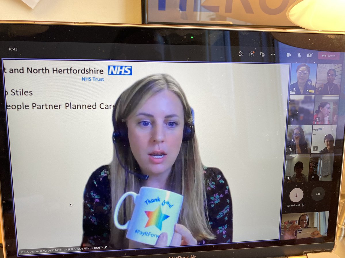 CNOCorser's tweet photo. @jostilesuk sharing @enherts #PayItForward โHug in a mugโ recognition campaign for all staff launching in November. Thank you to @ENHHCharity #QualityHuddle https://t.co/CG5RJEjpZH