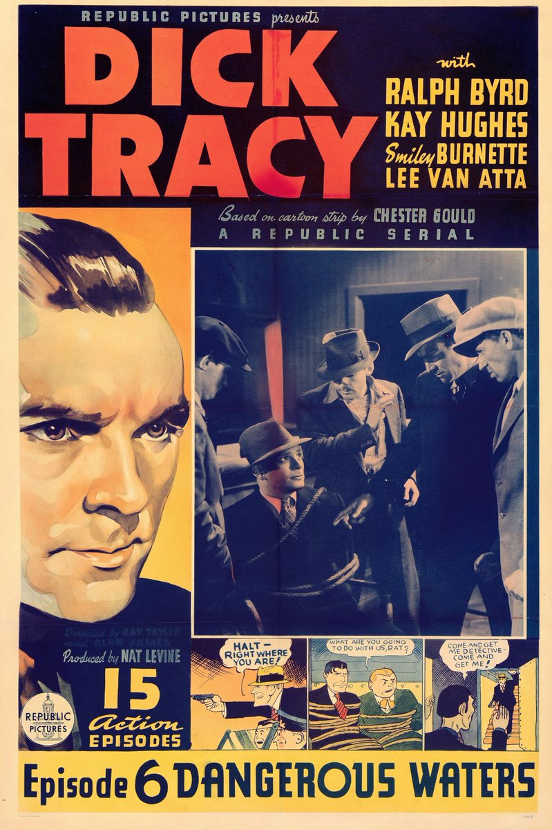 joemccjoe's tweet photo. Dick Tracy ( A Republic Serial, 1937). Episode 6 "Dangerous Waters", on @TalkingPicsTV tomorrow morning at 10:55.
#RepublicStudios #ChesterGould #DickTracy #TheSpider #30s https://t.co/Cx248V7uM9