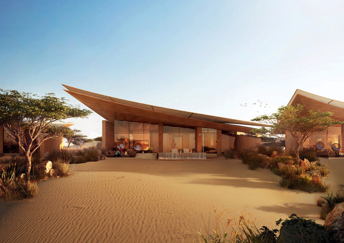 .... y entre las dunas del desierto, surgió el oasis de Foster + Partners
- Hotel en Arabia Saudita -

#hotel #desierto #architecture #makeithappen #themastermakers