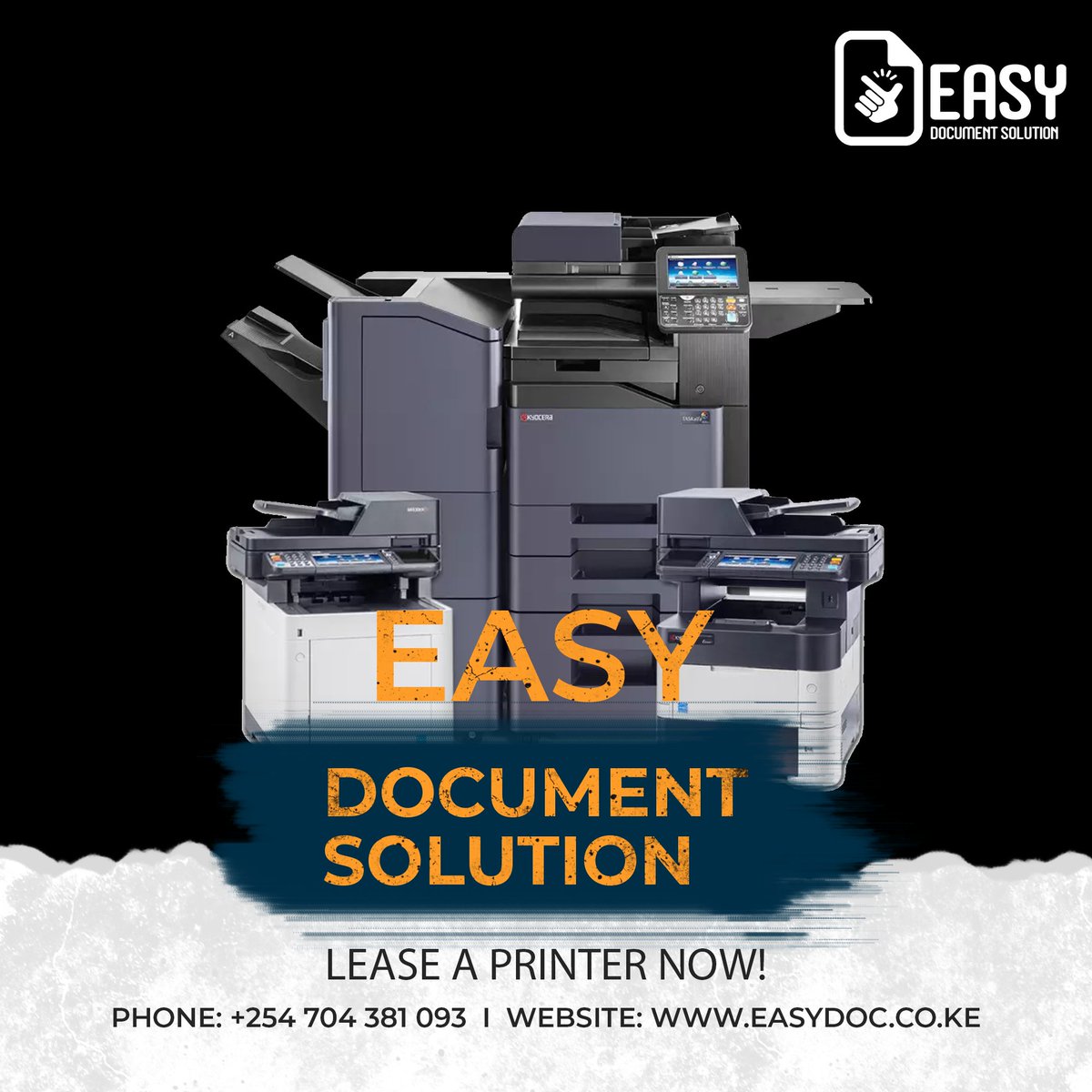 easydoc_soln's tweet photo. ✅ Get the best printers "kyocera".
✅ Free toner supply to our clients.
✅ Free maintenance and servicing.
Call: 0704381093 / 0727489293 or Email: info@easydoc.co.ke for further information.
#easydoc #easydocumentsolution #documentsolutions https://t.co/OKbJKe8uWD