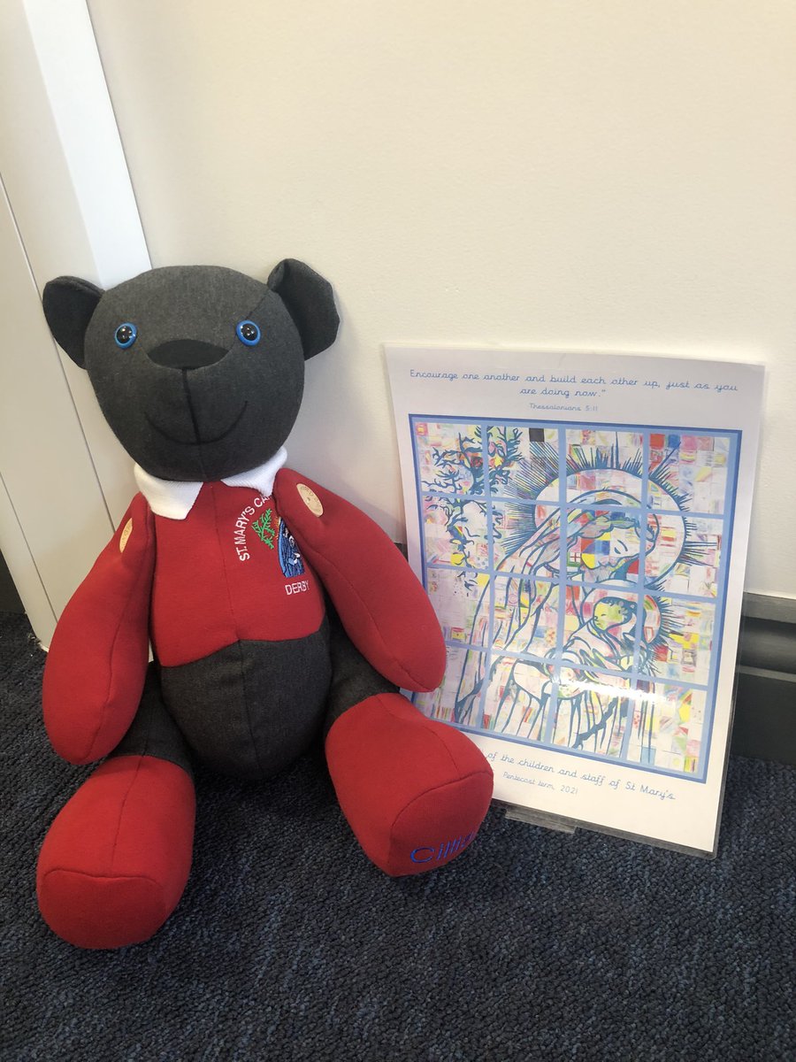 class6y2stmarys's tweet photo. Introducing St Mary’s bear! He is made by one of our very talented family members and is also made from recycled St Mary’s uniform. We love him. @stmarysderby @SRSCMAT https://t.co/xd5LfXhaVm