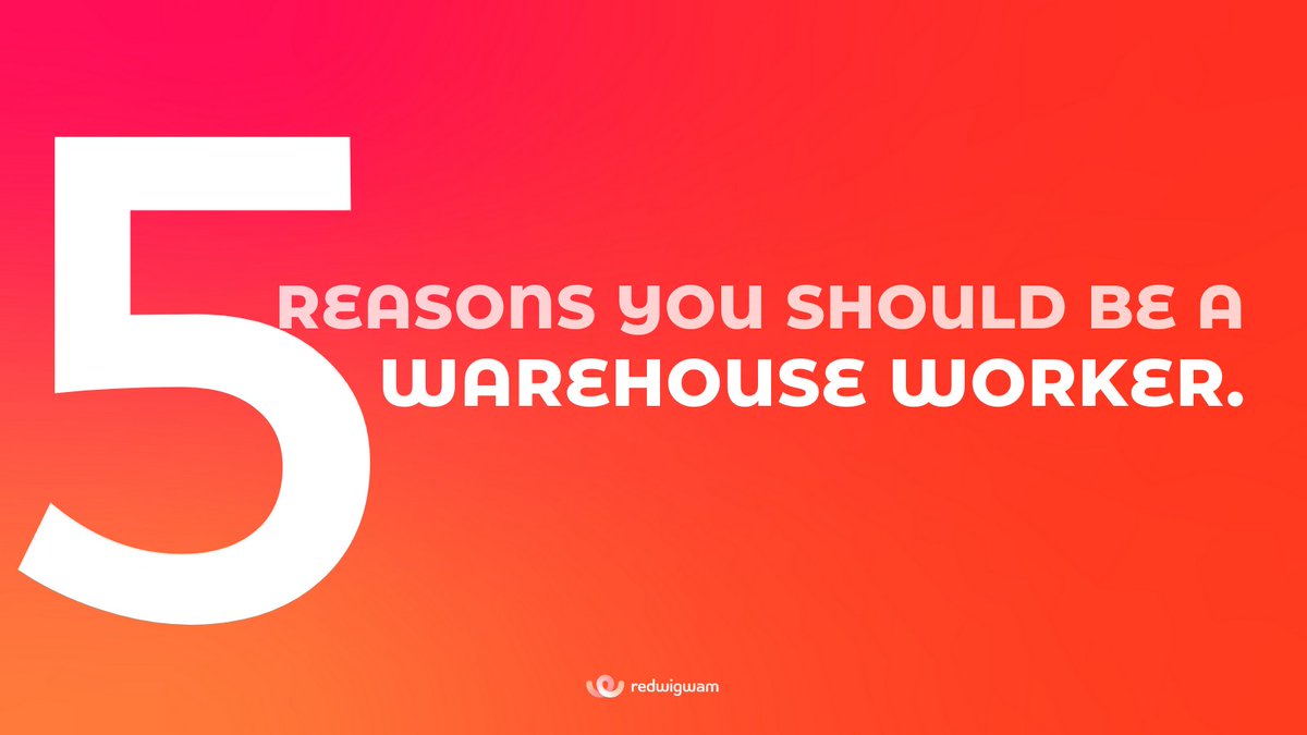 redwigwam's tweet photo. Want to know why our warehouse roles are so popular at the moment? 

Take a look at our latest blog to see the top FIVE reasons you should consider booking onto one of our warehouse roles...

https://t.co/ZeZtIXF8RG

#redwigwam #warehouse #warehouseworker https://t.co/Fv6b2lfCki