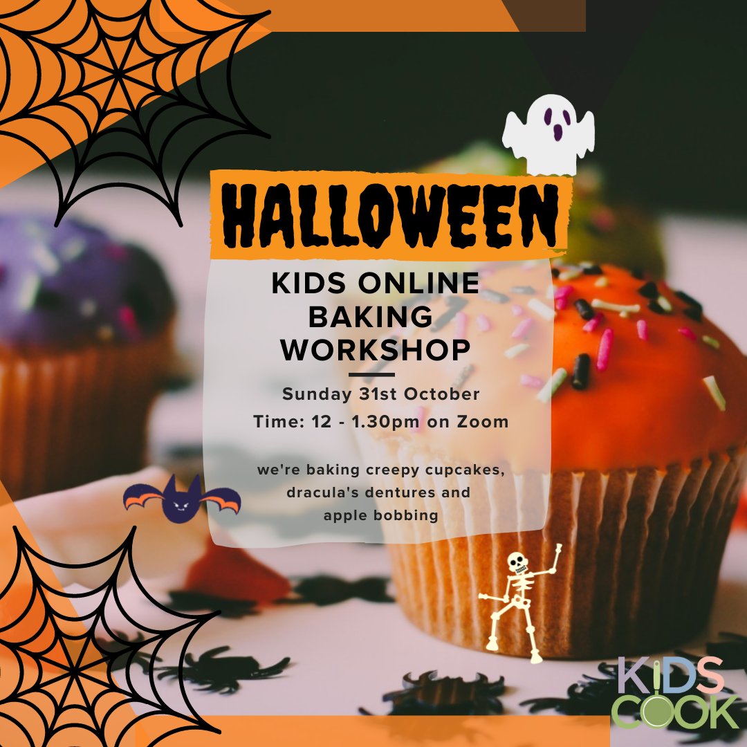 Kidscookschool's tweet photo. Something fun to do on Halloween! 🎃 
​Book now for early bird offer🎃💳   https://t.co/z4h4nVgbdH https://t.co/4sWjNvXq3Y